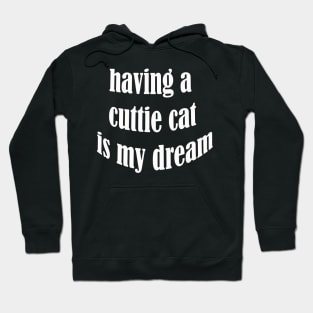 having a cuttie cat is my dream Hoodie